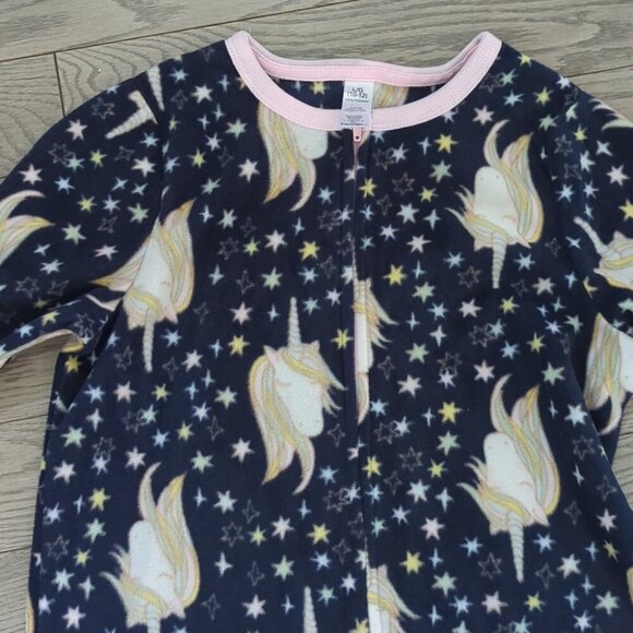 Girls Navy Unicorn Onesie Pajamas - Size 10-12 NWT - Picture 2 of 4